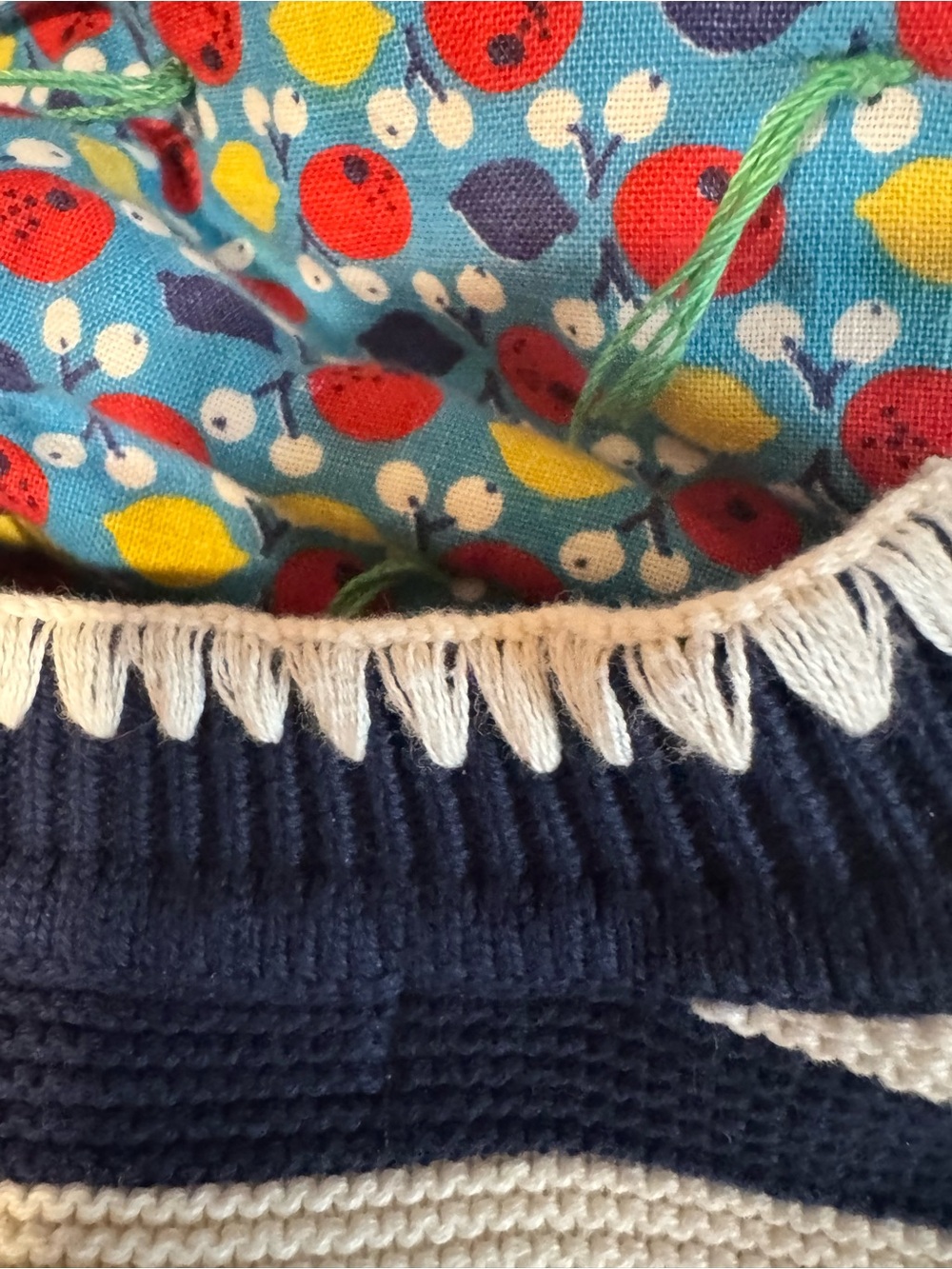 Boden Navy and White Striped Crewneck Sweater Vest - Picture 7 of 8